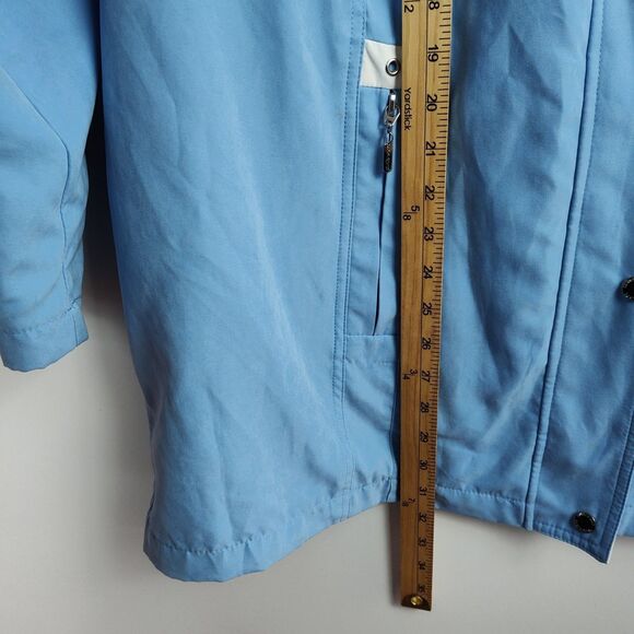 Studio Works Jacket Women's Size 2X Blue w/ White Accents Hooded Full-Zip NWI - Picture 5 of 11